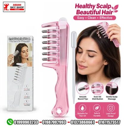 Hair Oil Applicator Comb – 3-in-1 Scalp Massage & Hair Oil Dispenser Comb